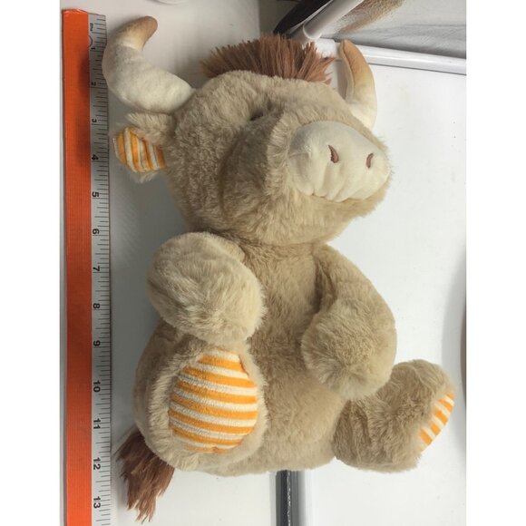 Spark Create Imagine Bull Plush Stuffed Animal Rattle Crinkle Striped 12" Soft - Picture 5 of 5